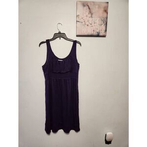 Ann Taylor LOFT Scoop Neck Sleeveless Knit Dress Size 14 Purple